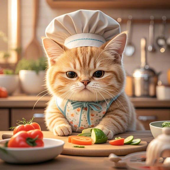 熱門可愛寵物領域，AI制作的貓咪烹飪視頻!（副業項目拆解）-孫裔蒙